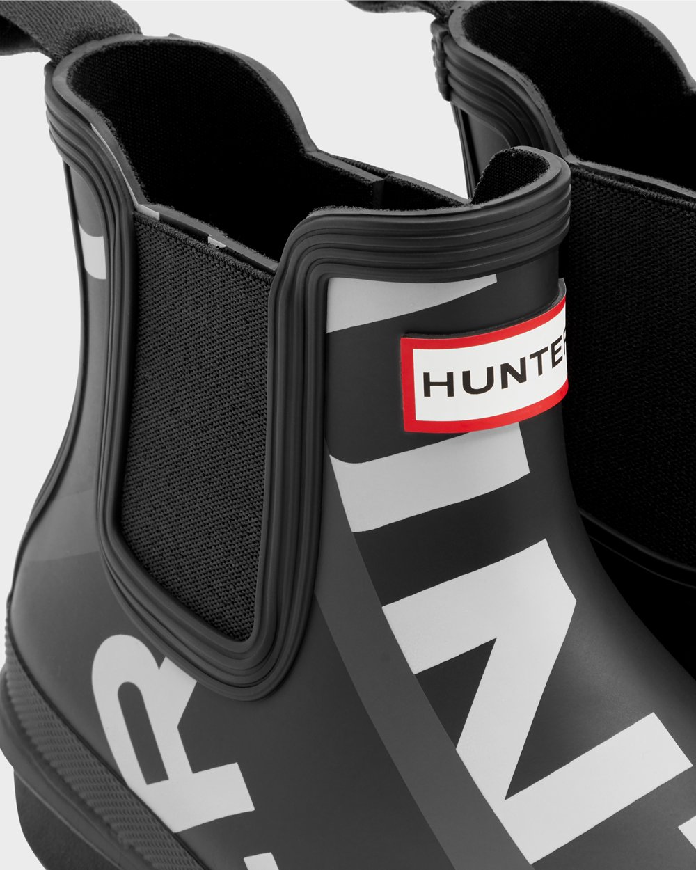 Hunter Mujer Original Exploded Logo - Botas Chelsea Negras - 127-EYAOFP